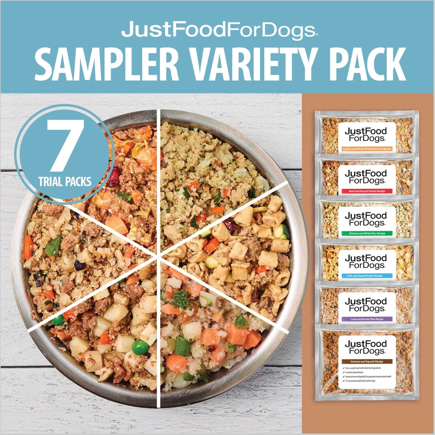JustFoodForDogs Sampler Variety Box Frozen Human-Grade Fresh Dog Food & JustFoodForDogs Pumpkin Dehydrated Dog Treats, 5-oz Bag 2 JustFoodForDogs Sampler Variety Box Frozen Human-Grade Fresh Dog Food & JustFoodForDogs Pumpkin Dehydrated Dog Treats, 5-oz Bag - Image 2