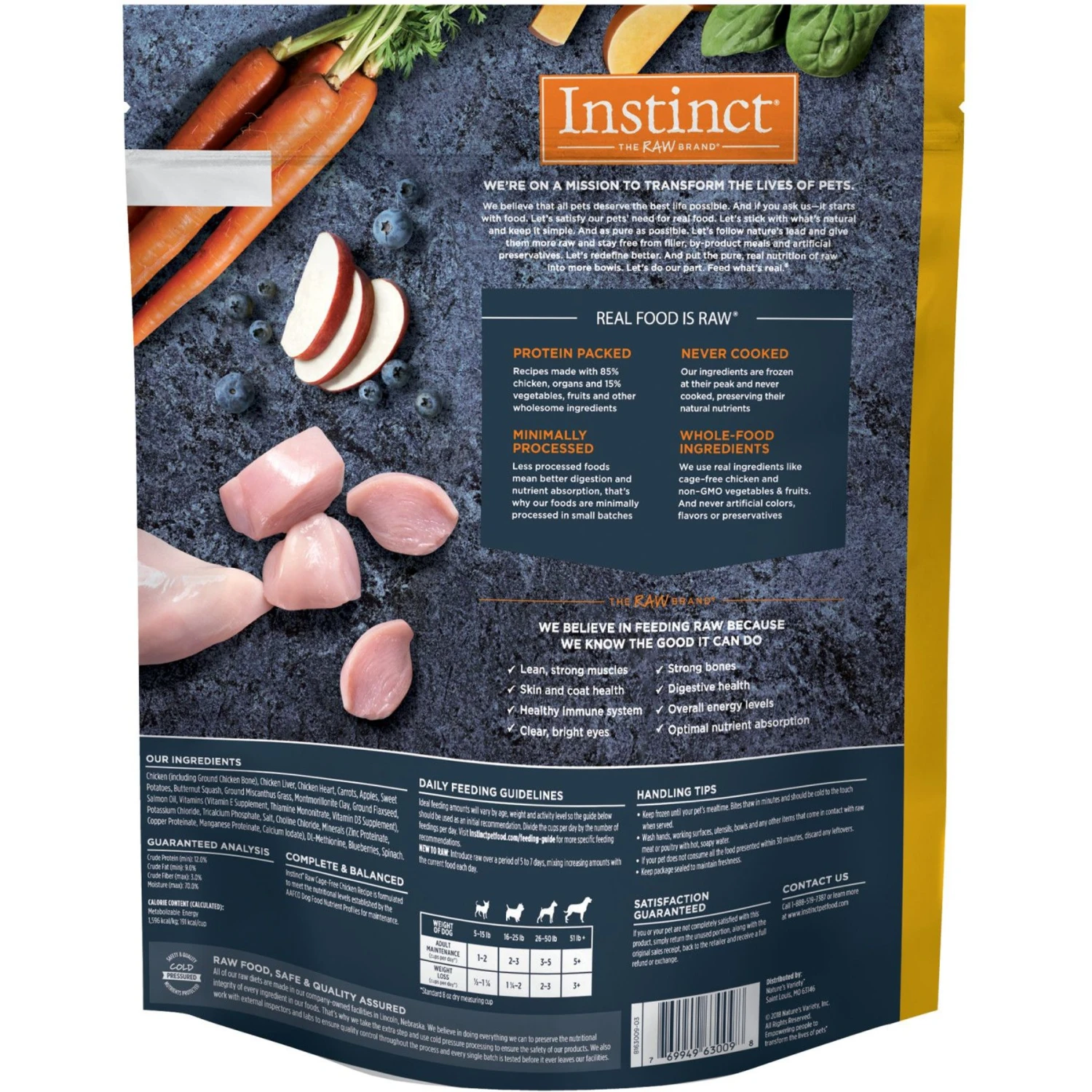 Instinct Frozen Raw Bites Grain-Free Cage-Free Chicken Recipe Dog Food + 2 Items 3 Instinct Frozen Raw Bites Grain-Free Cage-Free Chicken Recipe Dog Food + 2 Items - Image 3