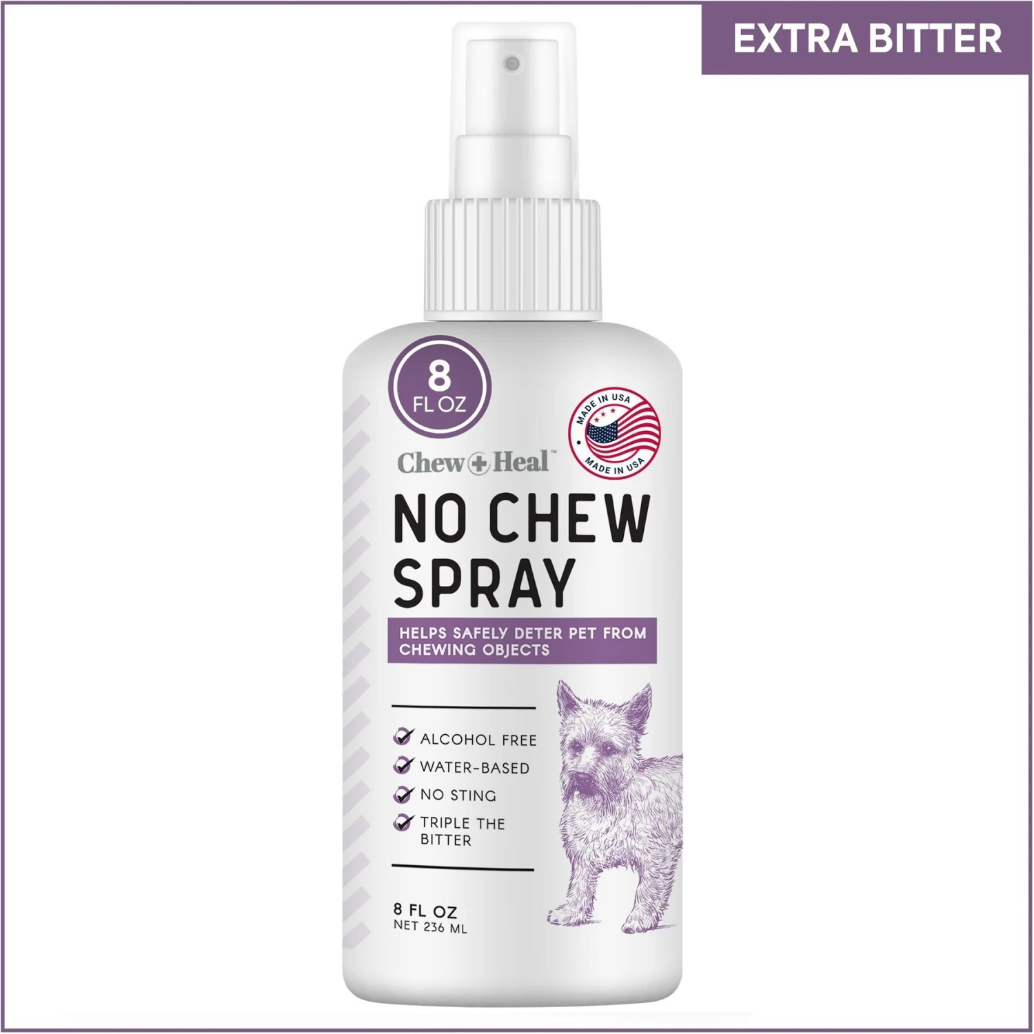 Chew + Heal No Chew Dog & Cat Spray, 8-oz Bottle 1 Chew + Heal No Chew Dog & Cat Spray, 8-oz Bottle