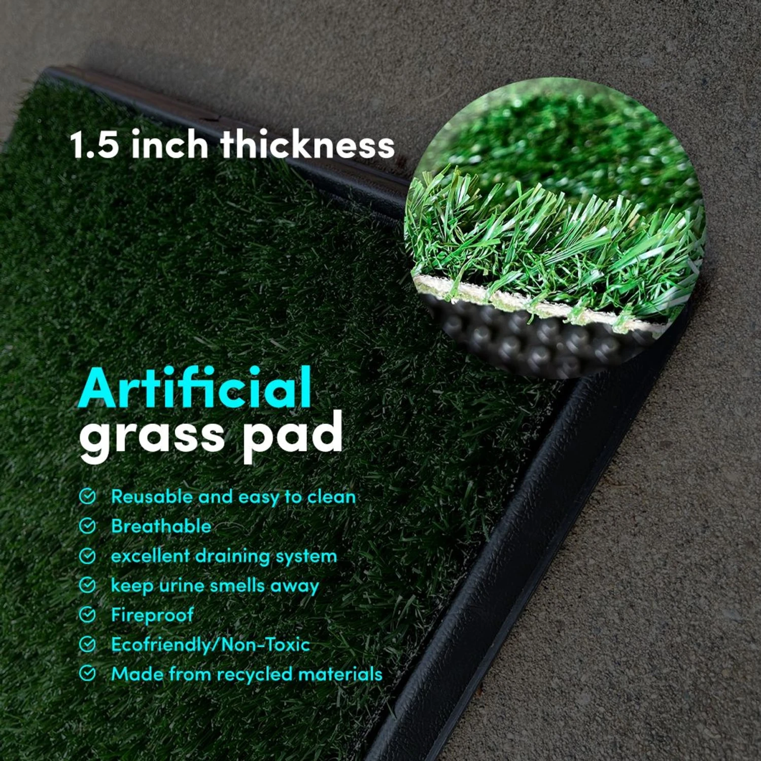 Hygena Scoop Grass Indoor/Outdoor Portable Potty Dog Litter 6 Hygena Scoop Grass Indoor/Outdoor Portable Potty Dog Litter - Image 6