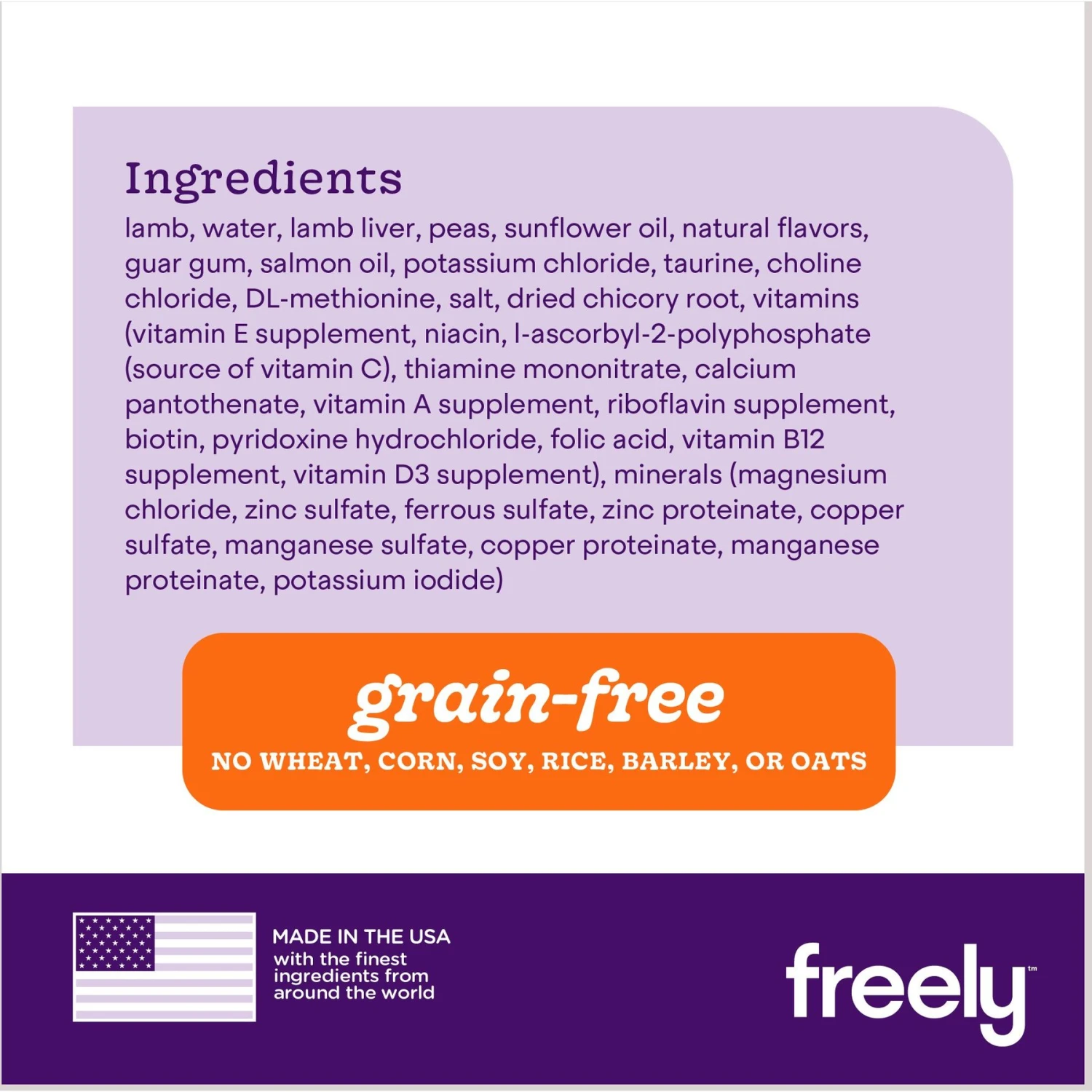 Freely Lamb Recipe Limited Ingredient Grain-Free Wet Dog Food 4 Freely Lamb Recipe Limited Ingredient Grain-Free Wet Dog Food - Image 4