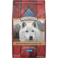 Blue Buffalo Wilderness Rocky Mountain Recipe Senior High Protein Natural Red Meat & Grain Dry Dog Food, 28-lb Bag