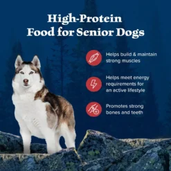 Blue Buffalo Wilderness Rocky Mountain Recipe Senior High Protein Natural Red Meat & Grain Dry Dog Food, 28-lb Bag -Pawsphoria Sales Store 711326 PT3. AC SS1800 V1694547714