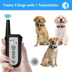 Petdiary Rechargeable Advanced Remote Training Dog Collar, Black/Silver, Medium -Pawsphoria Sales Store 711582 PT5. AC SS1800 V1671723376
