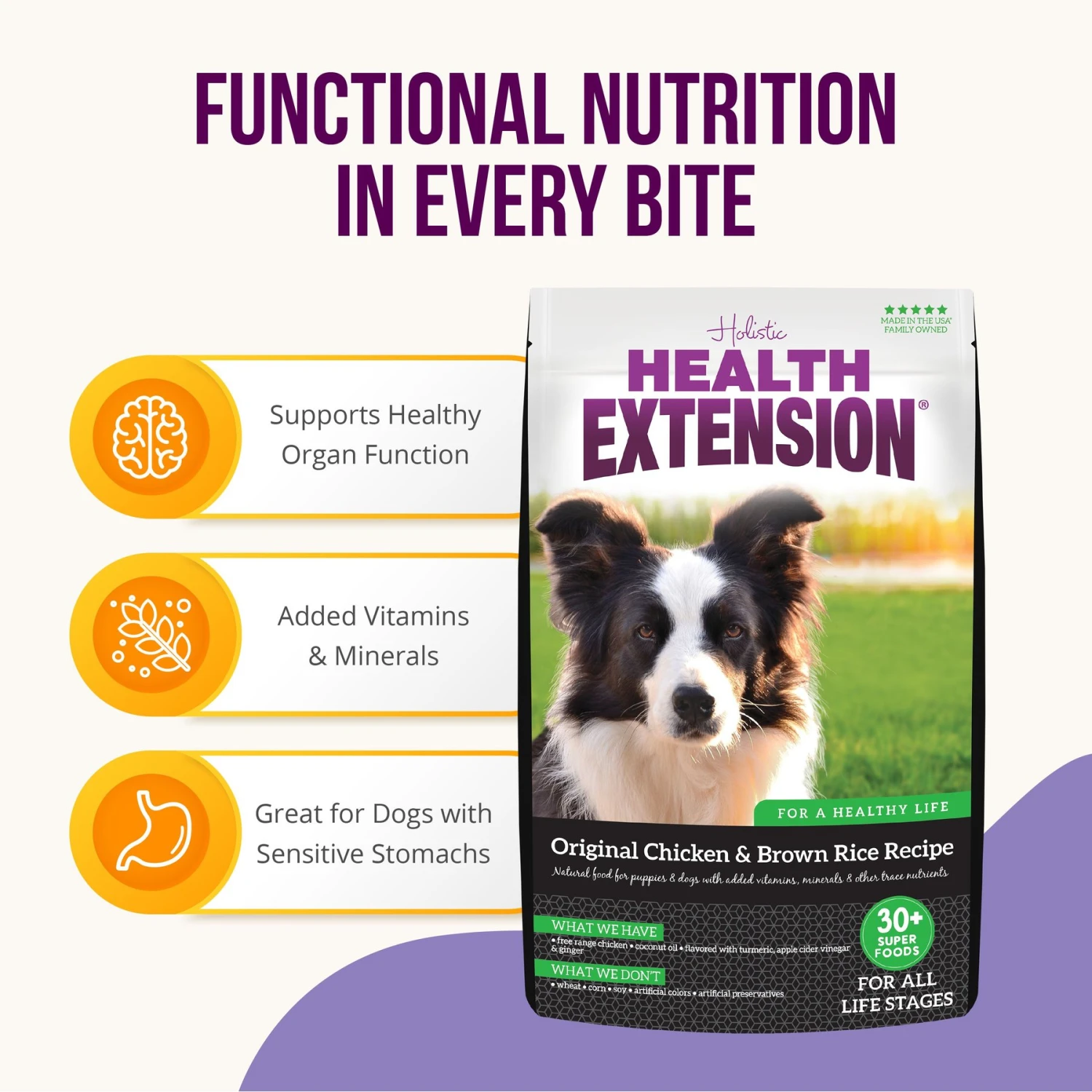 Health Extension Original Chicken & Brown Rice Recipe Dry Dog Food 4 Health Extension Original Chicken & Brown Rice Recipe Dry Dog Food - Image 4