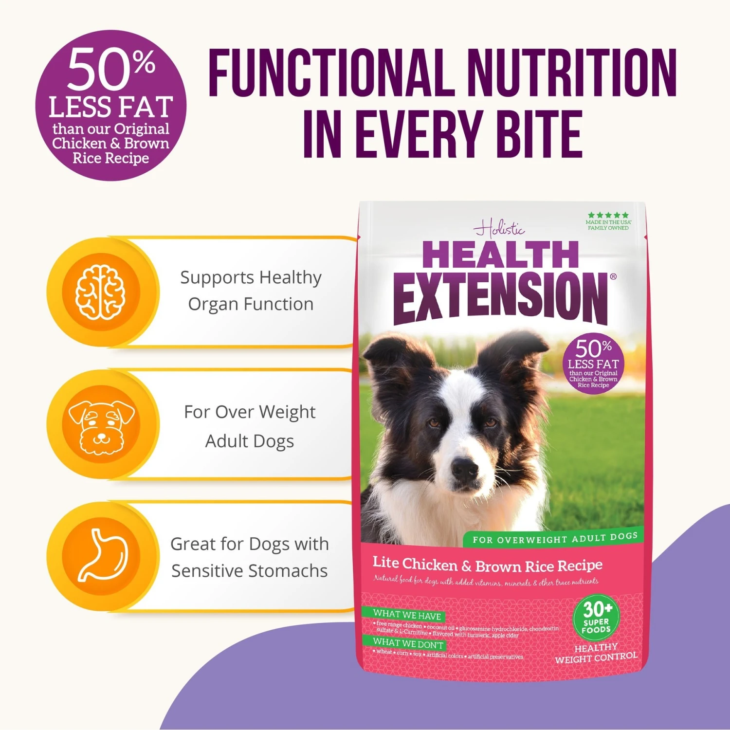 Health Extension Lite Chicken & Brown Rice Recipe Dry Dog Food 5 Health Extension Lite Chicken & Brown Rice Recipe Dry Dog Food - Image 5