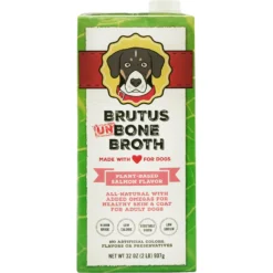 Brutus Broth Vegetable Broth Salmon Flavor Grain-Free Dog Food, 32-oz Bag