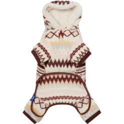 Frisco Fairisle Cozy Plush Fleece Dog & Cat PJs, Cream -Pawsphoria Sales Store 719006 PT5. AC SS1800 V1692720254