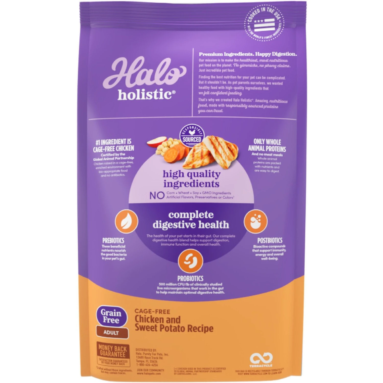 Halo Holistic Complete Digestive Health Grain-Free Chicken & Sweet Potato Dog Food Recipe Adult Dry Dog Food 2 Halo Holistic Complete Digestive Health Grain-Free Chicken & Sweet Potato Dog Food Recipe Adult Dry Dog Food - Image 2