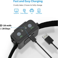 Petdiary Deterrent Adjustable Spray Level With Spray Refill Dog Collar, Black -Pawsphoria Sales Store 727214 PT3. AC SS1800 V1675868147