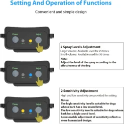 Petdiary Deterrent Adjustable Spray Level With Spray Refill Dog Collar, Black -Pawsphoria Sales Store 727214 PT5. AC SS1800 V1675867311