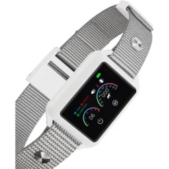 Petdiary Smart Touch Screen Rechargeable Dog Bark Collar, White