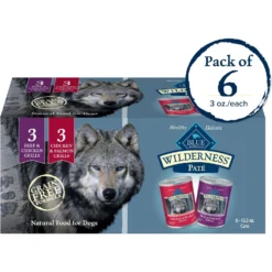 Blue Buffalo Wilderness Beef & Salmon Variety Pack Wet Dog Food