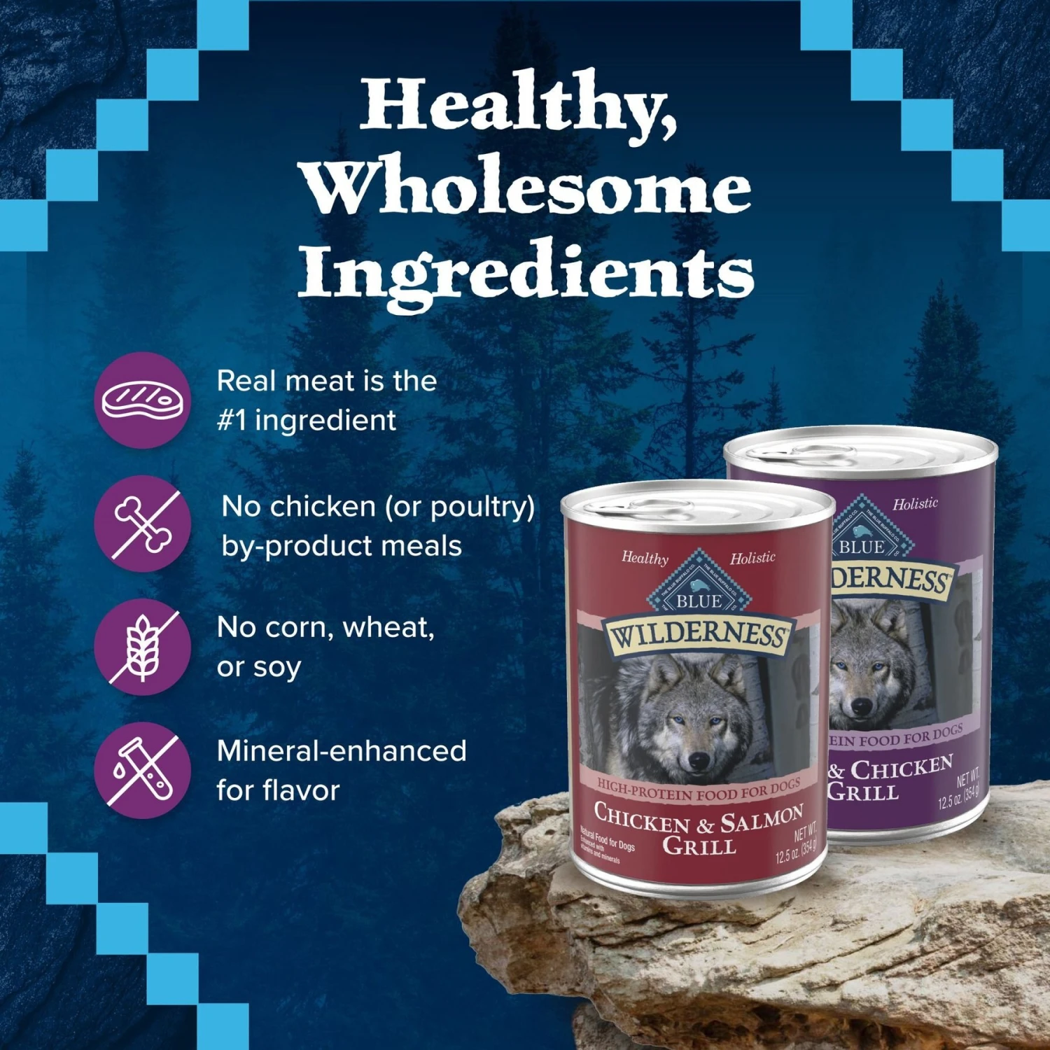 Blue Buffalo Wilderness Beef & Salmon Variety Pack Wet Dog Food 6 Blue Buffalo Wilderness Beef & Salmon Variety Pack Wet Dog Food - Image 6