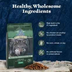 Blue Buffalo Wilderness Adult High Protein Natural Duck & Wholesome Grains Dry Dog Food -Pawsphoria Sales Store 735486 PT5. AC SS1800 V1694550753