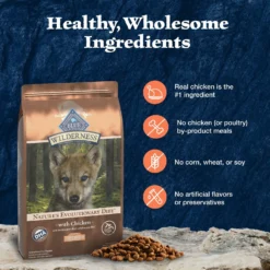 Blue Buffalo Wilderness Large Breed Puppy High Protein Natural Chicken & Wholesome Grains Dry Dog Food, 28-lb Bag -Pawsphoria Sales Store 735534 PT5. AC SS1800 V1694548942