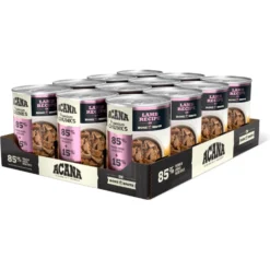 ACANA Premium Chunks Lamb Recipe In Bone Broth Grain-Free Wet Dog Food, 12.8-oz Can, Case Of 12