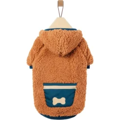 Frisco Wubby Textured Fleece Dog & Cat Hoodie W/ Pocket -Pawsphoria Sales Store 742510 PT3. AC SS1800 V1692377818