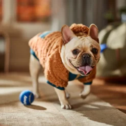 Frisco Wubby Textured Fleece Dog & Cat Hoodie W/ Pocket -Pawsphoria Sales Store 742510 PT7. AC SS1800 V1692377765