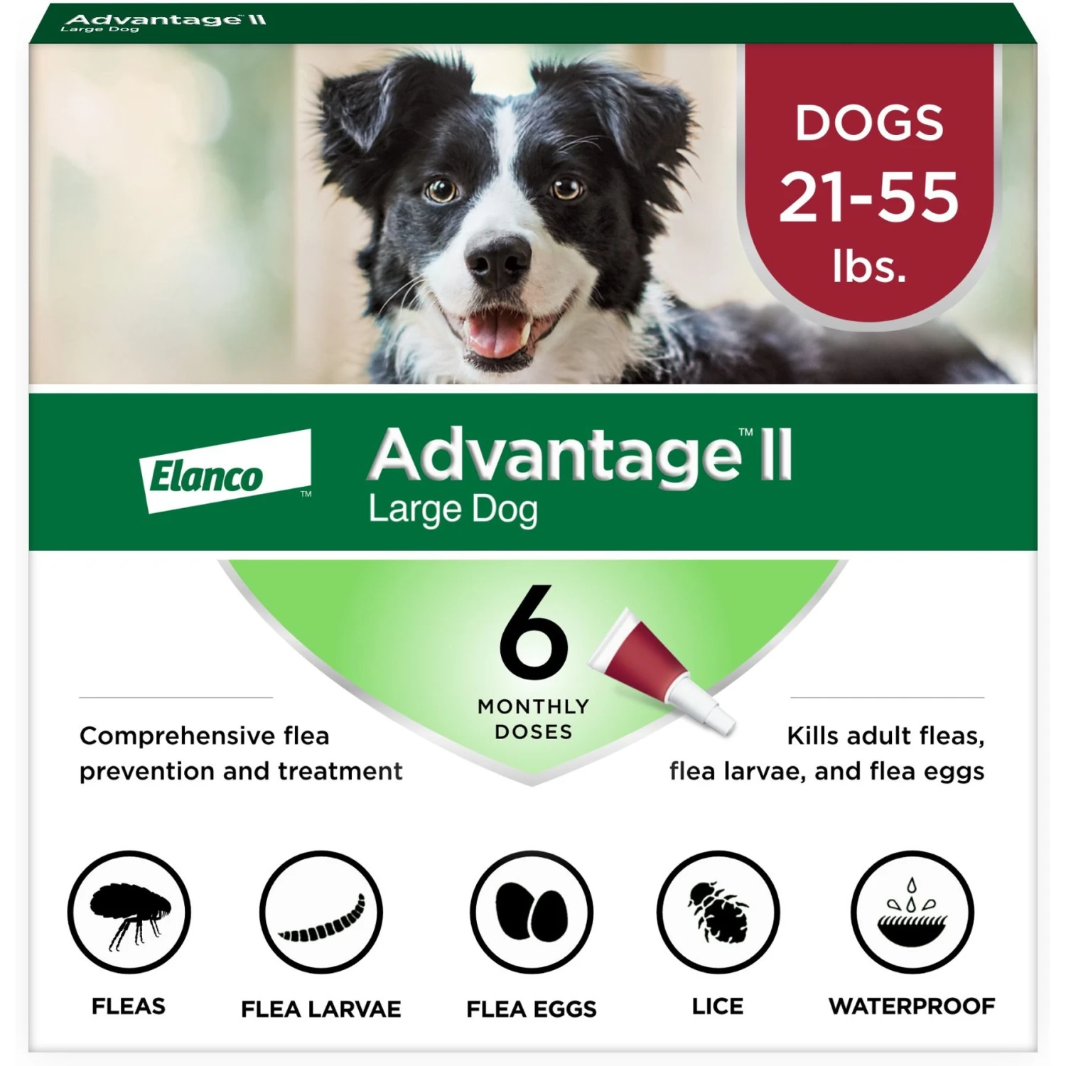Advantage II Flea Treatment For Dogs, 21-55 Lbs 1 Advantage II Flea Treatment For Dogs, 21-55 Lbs
