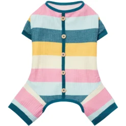 Frisco Cozy Waffle Knit Dog & Cat PJs, Stripe -Pawsphoria Sales Store 744246 PT4. AC SS1800 V1692977015