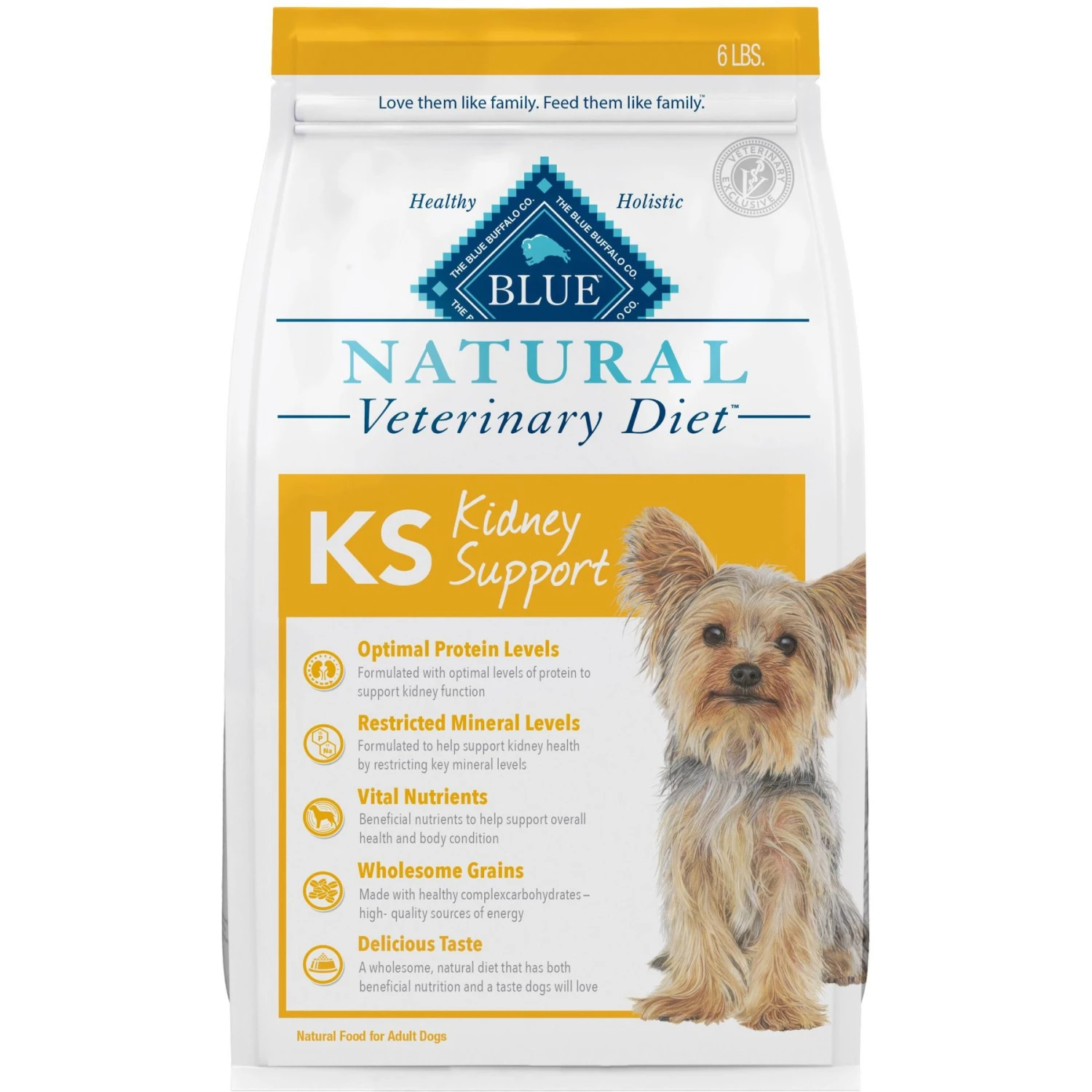 Blue Buffalo Natural Veterinary Diet KS Kidney Support Dry Dog Food 1 Blue Buffalo Natural Veterinary Diet KS Kidney Support Dry Dog Food
