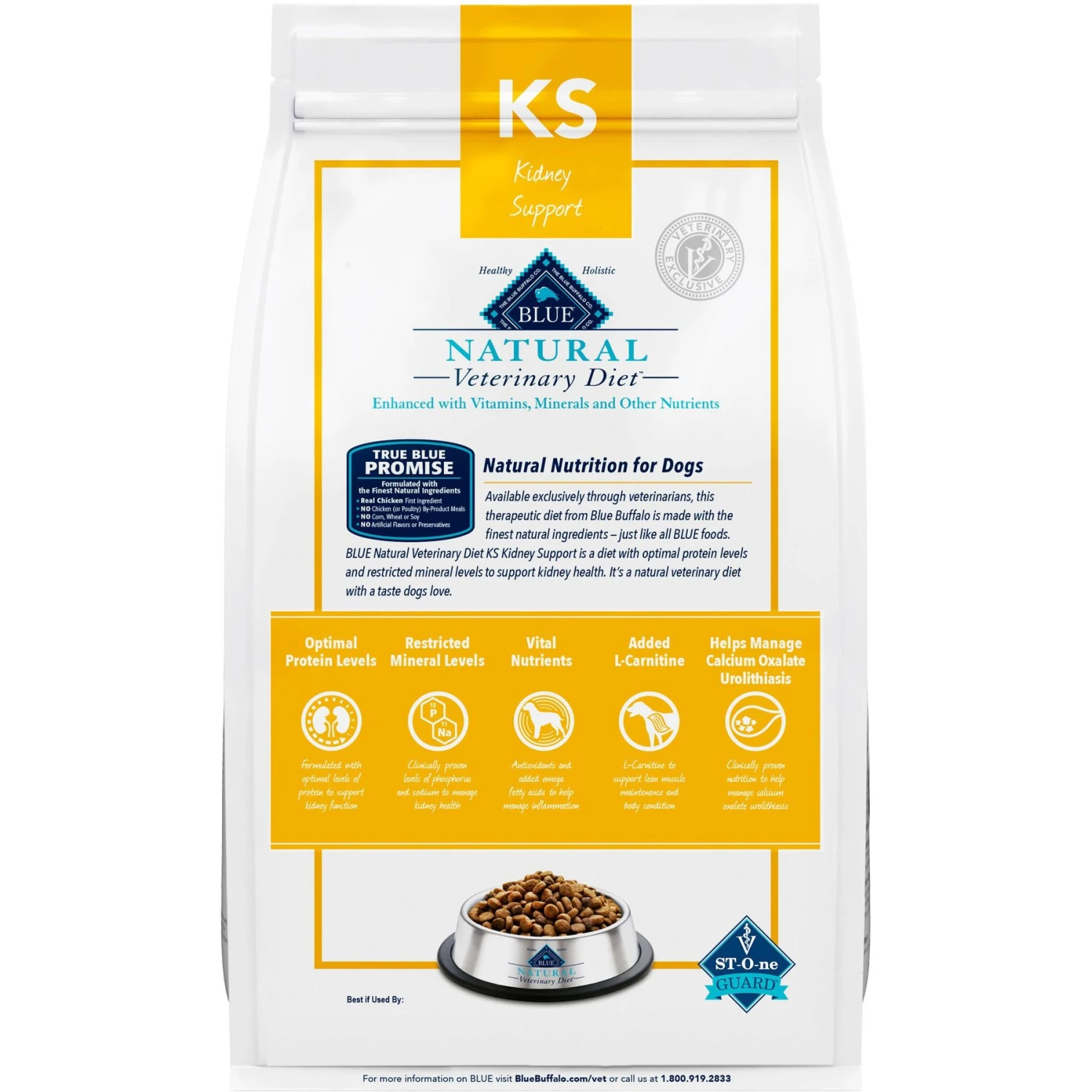 Blue Buffalo Natural Veterinary Diet KS Kidney Support Dry Dog Food 2 Blue Buffalo Natural Veterinary Diet KS Kidney Support Dry Dog Food - Image 2
