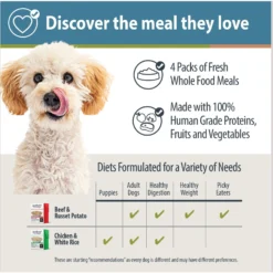 JustFoodForDogs Pantry Fresh Beef & Chicken Variety Pack, 12.5-oz Pouch, Case Of 4 -Pawsphoria Sales Store 749822 PT3. AC SS1800 V1674768917