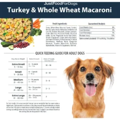 JustFoodForDogs Pantry Fresh Turkey & Whole Wheat Macaroni Fresh Dog Food 16 JustFoodForDogs Pantry Fresh Turkey & Whole Wheat Macaroni Fresh Dog Food -Pawsphoria Sales Store 749870 PT7. AC SS1800 V1696533887