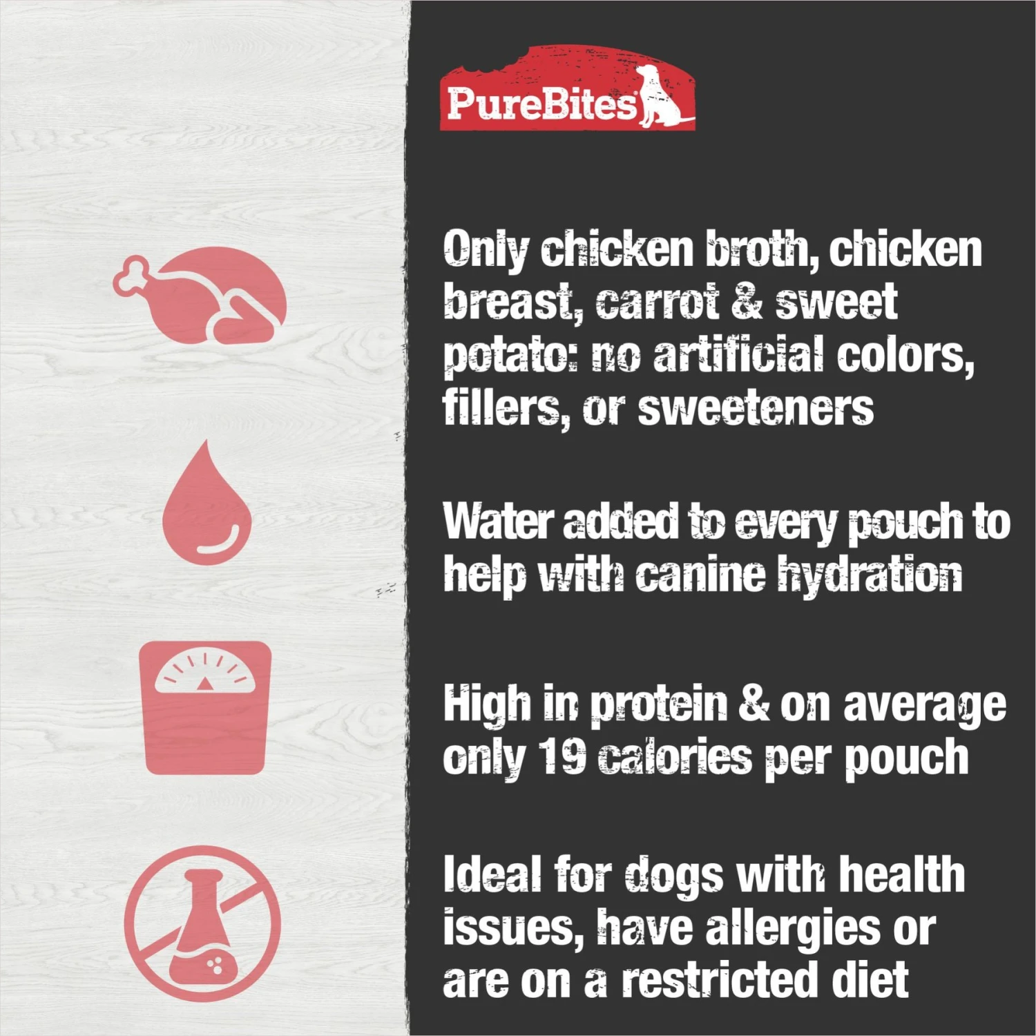 PureBites Broth Chicken & Vegetables Dog Food Topping, 2-oz Bag 5 PureBites Broth Chicken & Vegetables Dog Food Topping, 2-oz Bag - Image 5