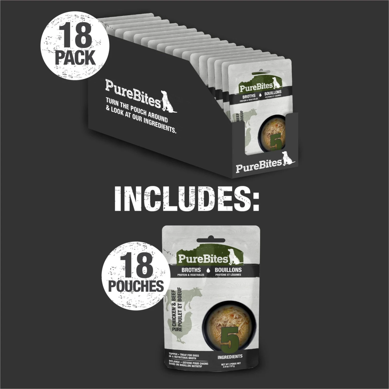 PureBites Dog Broths Chicken & Beef Food Topping 6 PureBites Dog Broths Chicken & Beef Food Topping - Image 6