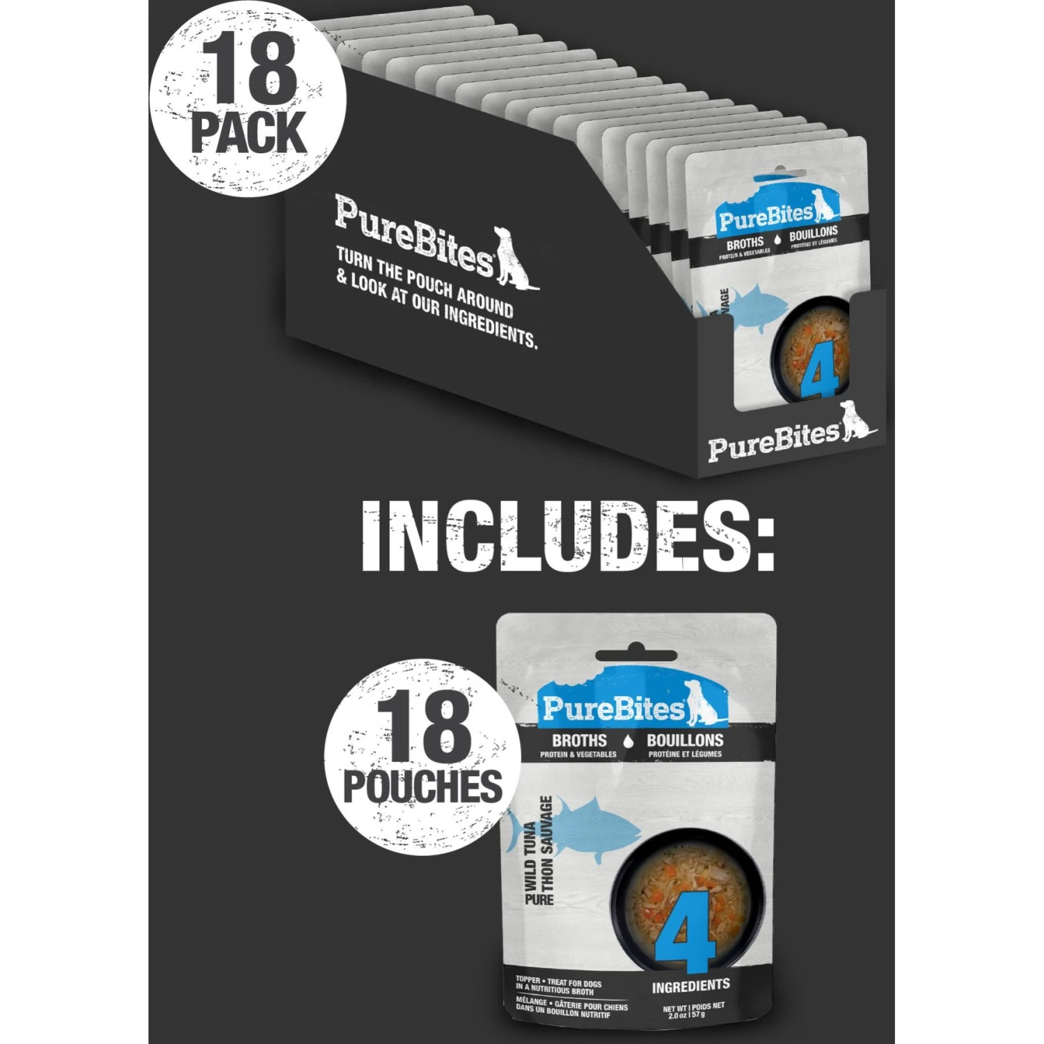 PureBites Dog Broths Tuna & Vegetables Food Topping 6 PureBites Dog Broths Tuna & Vegetables Food Topping - Image 6