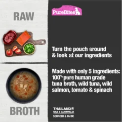 PureBites Dog Broths Tuna & Salmon Food Topping -Pawsphoria Sales Store 750686 PT2. AC SS1800 V1677619047