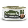 PureBites Dog Pates Chicken & Beef Food Topping, 2.5-oz Can