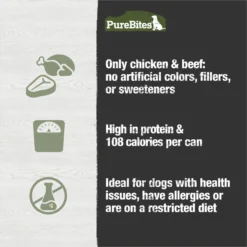 PureBites Dog Pates Chicken & Beef Food Topping, 2.5-oz Can -Pawsphoria Sales Store 750734 PT4. AC SS1800 V1677600885