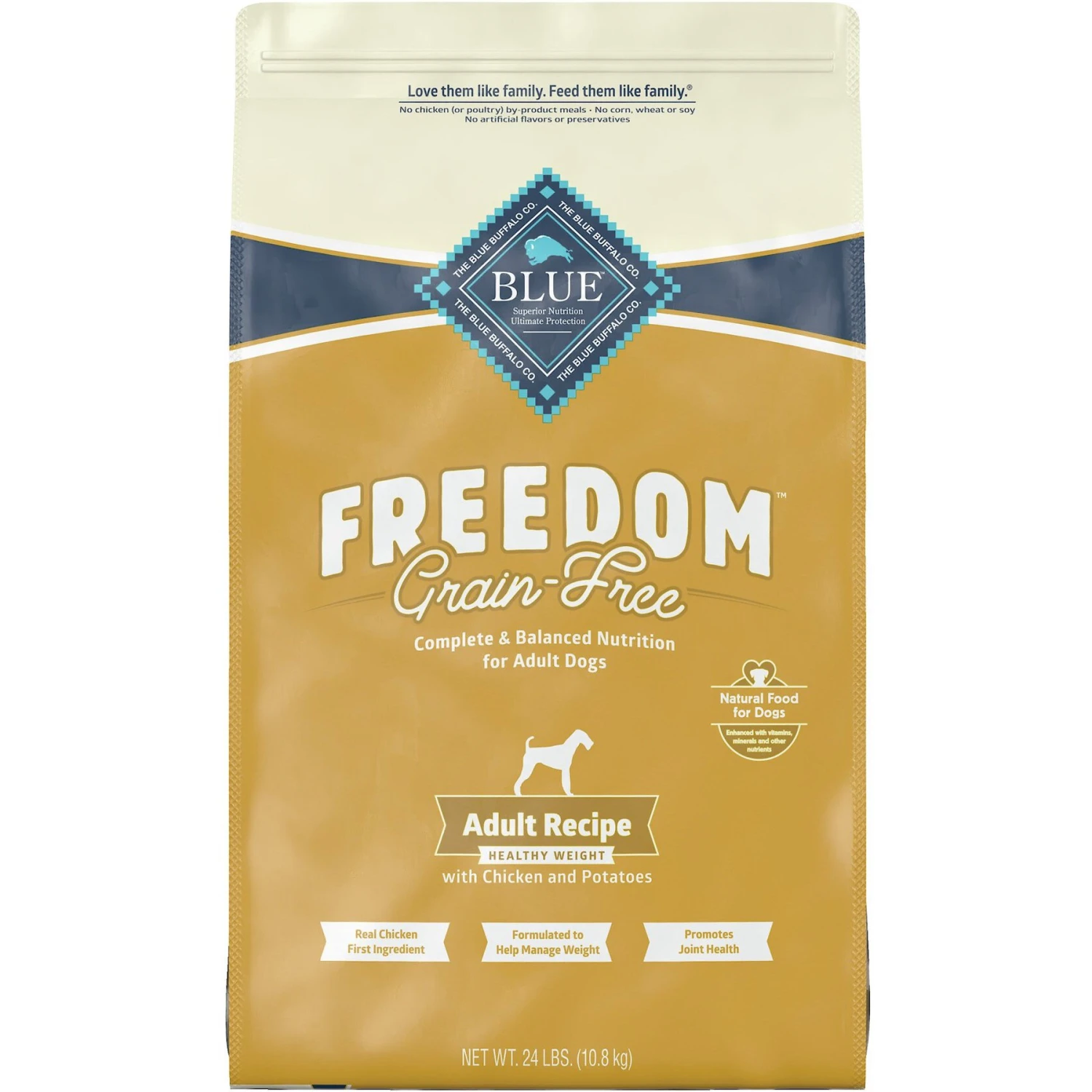 Blue Buffalo Freedom Adult Healthy Weight Chicken Recipe Grain-Free Dry Dog Food 1 Blue Buffalo Freedom Adult Healthy Weight Chicken Recipe Grain-Free Dry Dog Food