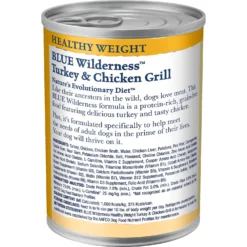 Blue Buffalo Wilderness Healthy Weight Turkey & Chicken Grill Grain-Free Adult Canned Dog Food -Pawsphoria Sales Store 75743 PT2. AC SS1800 V1646787387