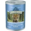 Blue Buffalo Wilderness Turkey & Chicken Grill Grain-Free Puppy Canned Dog Food