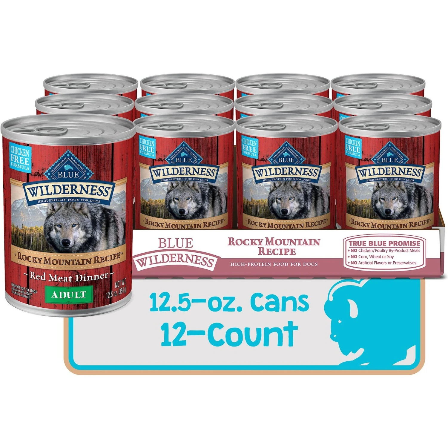 Blue Buffalo Wilderness Rocky Mountain Recipe Red Meat Dinner Adult Grain-Free Canned Dog Food 2 Blue Buffalo Wilderness Rocky Mountain Recipe Red Meat Dinner Adult Grain-Free Canned Dog Food - Image 2
