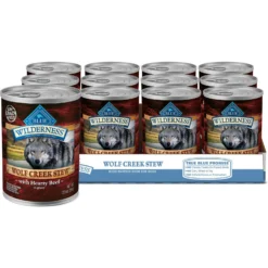 Blue Buffalo Wilderness Wolf Creek Stew Hearty Beef Stew Grain-Free Adult Canned Dog Food