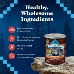 Blue Buffalo Wilderness Wolf Creek Stew Hearty Beef Stew Grain-Free Adult Canned Dog Food -Pawsphoria Sales Store 75782 PT5. AC SS1800 V1646794894