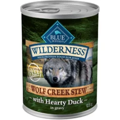 Blue Buffalo Wilderness Wolf Creek Stew Hearty Duck Stew Grain-Free Adult Canned Dog Food