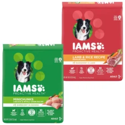 Iams Proactive Health MiniChunks Small Kibble Adult Chicken & Whole Grain Dry Dog Food & Iams Proactive Health Minichunks Small Kibble With Lamb & Rice Adult Dry Dog Food