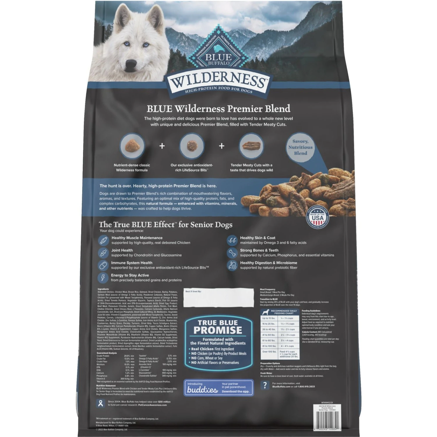Blue Buffalo Blue Wilderness Premier Blend With Meaty Cuts Chicken Senior Dry Dog Food 2 Blue Buffalo Blue Wilderness Premier Blend With Meaty Cuts Chicken Senior Dry Dog Food - Image 2