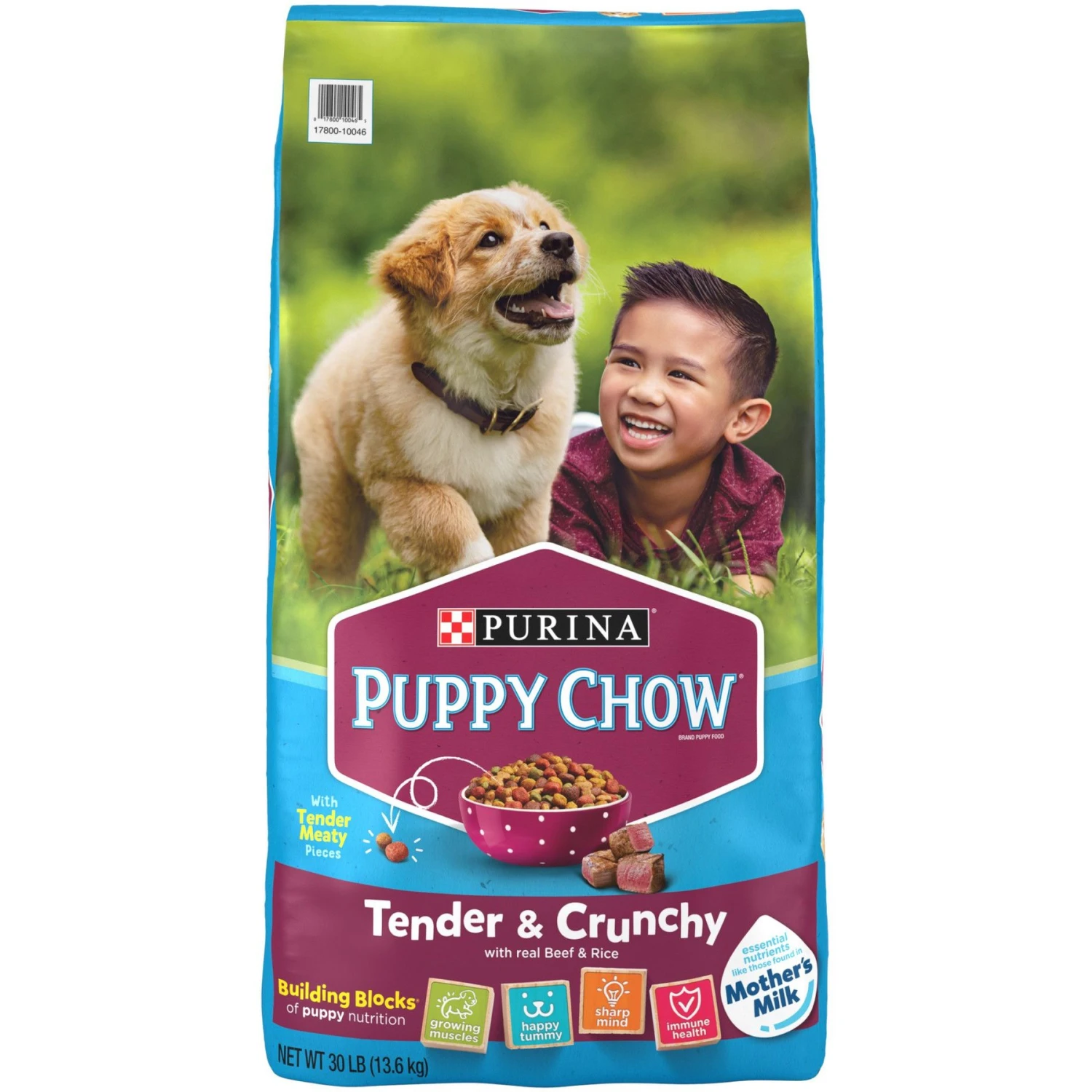 Puppy Chow Tender & Crunchy With Real Beef Dry Dog Food 1 Puppy Chow Tender & Crunchy With Real Beef Dry Dog Food