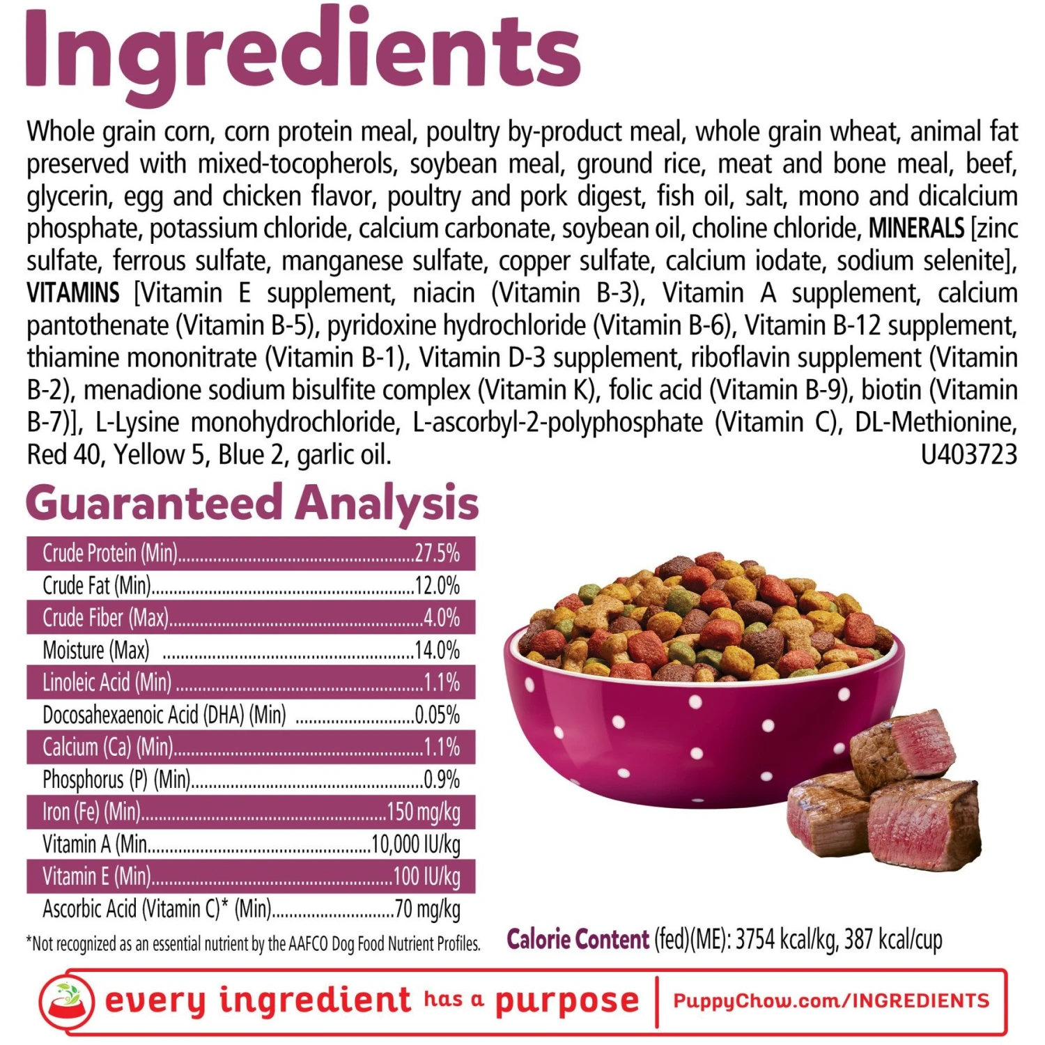 Puppy Chow Tender & Crunchy With Real Beef Dry Dog Food 6 Puppy Chow Tender & Crunchy With Real Beef Dry Dog Food - Image 6