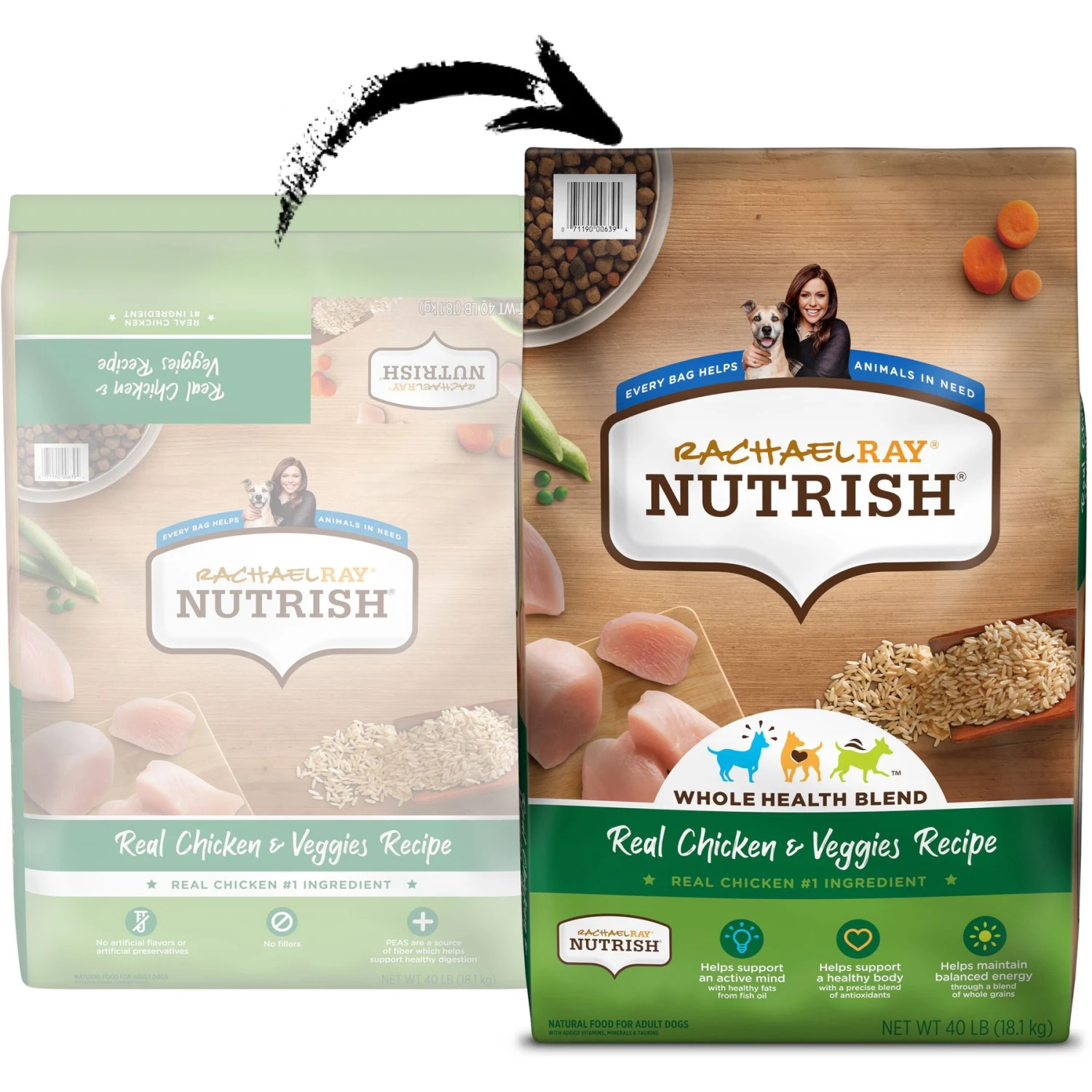 Rachael Ray Nutrish Real Chicken & Veggies Recipe Dry Dog Food 2 Rachael Ray Nutrish Real Chicken & Veggies Recipe Dry Dog Food - Image 2