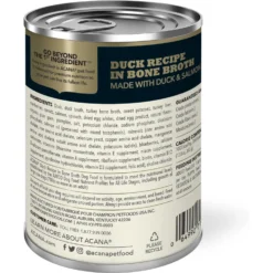 ACANA Premium Chunks Duck Recipe In Bone Broth Grain-Free Wet Dog Food, 12.8-oz Can, Case Of 12 & ACANA Singles Limited Ingredient Duck & Pear Grain-Free Dry Dog Food -Pawsphoria Sales Store 774462 PT2. AC SS1800 V1676904673