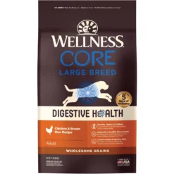 Wellness CORE Digestive Health Chicken & Brown Rice Dry Dog Food, 24-lb Bag