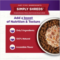 Wellness Bowl Boosters Simply Shreds Variety Pack Dog Food Topping, 2.8-oz Pouch, 12 Count -Pawsphoria Sales Store 778414 PT4. AC SS1800 V1676653305